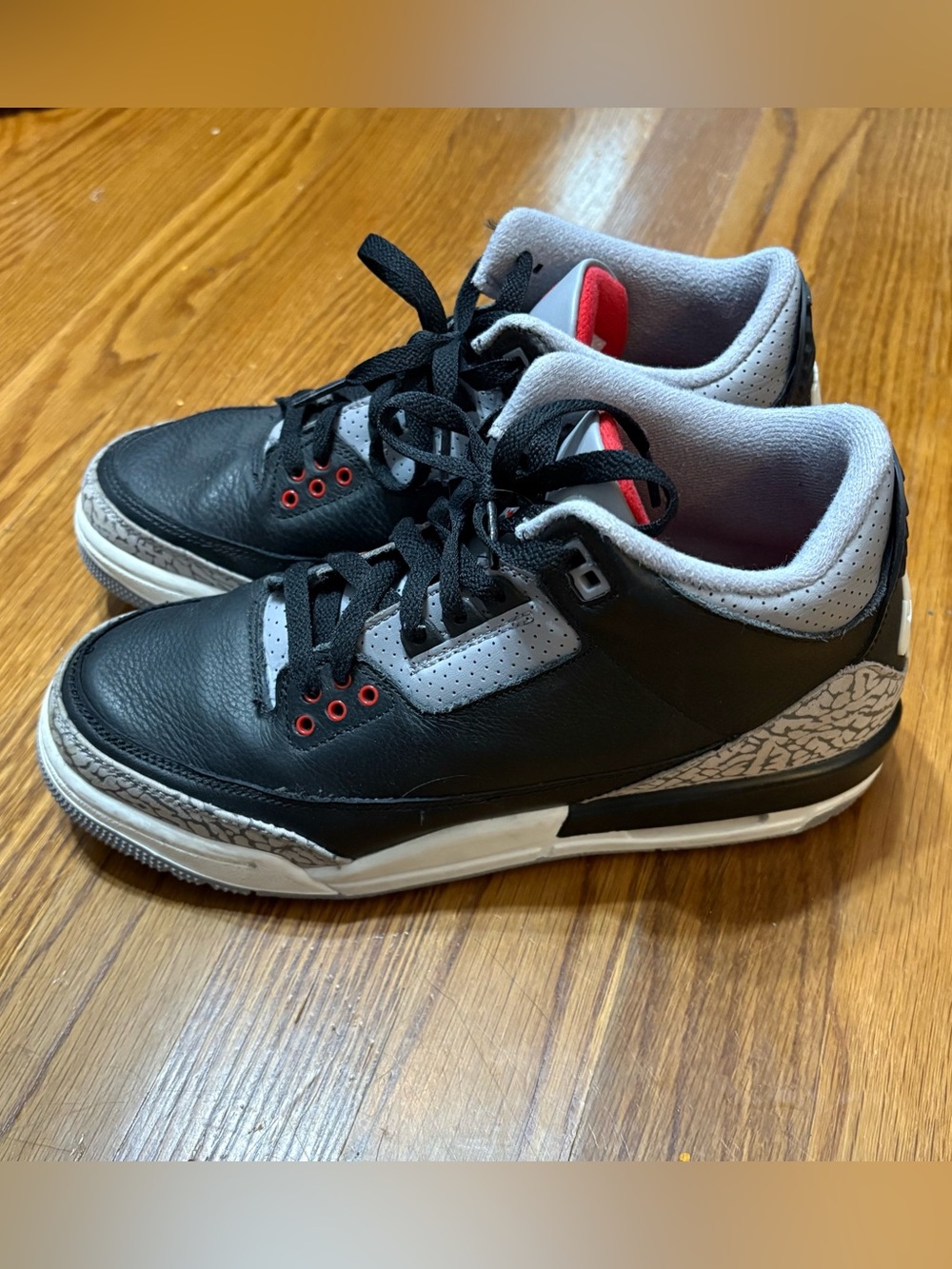 Nike Air Jordan 3 Retro Black Cement 2024 GS 7Y Women’s 8.5 DM0967-010 leather